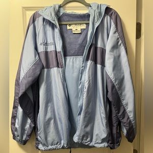 Blue columbia soft shell jacket